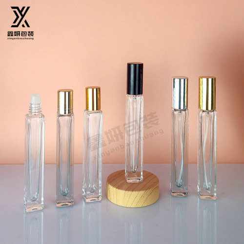 Factory 10ml square perfume bottle, glass filling bottle, perfume spray bottle, cylindrical perfume roller