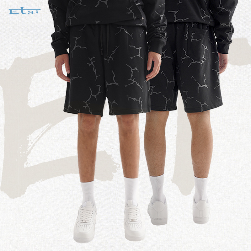 ETAI Hombre| Tendencia nueva impresión completa de rayos pantalones cortos de impresión casual de alta calidad image 1