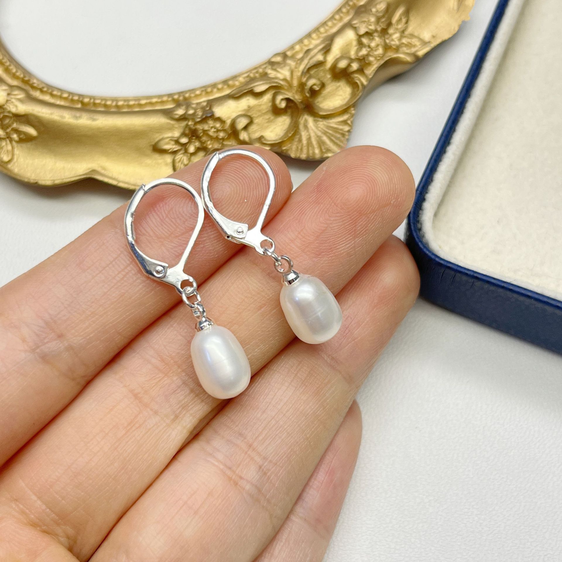 13g Weight Copper Ear Needle Material Drop Earrings Classification 1 Pair Quantity Daily Occasion Freshwater Pearl, Copper Material Geometric Pattern All Seasons Season Women's Gender Simple Style Style 1 Pair Freshwater Pearl Copper Freshwater Pearl Earrings Geometric Drop Earrings 7