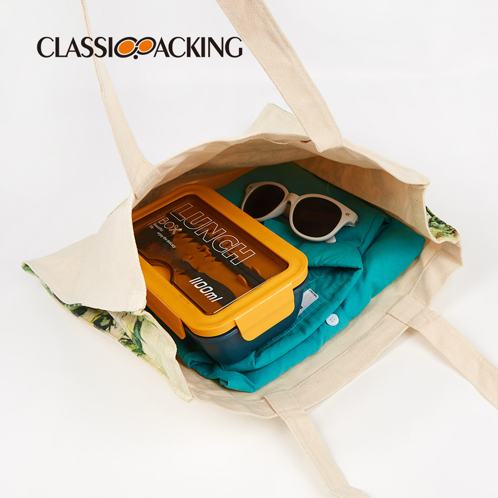 Estilo moderno simple bolso de la lona material de gran capacidad bolso japonés y coreano ins bolso con logotipo impreso