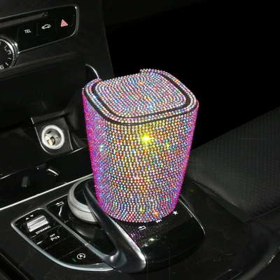 Diamond-embedded car car ashtray Car ashtray - ashtray-colored-diamond