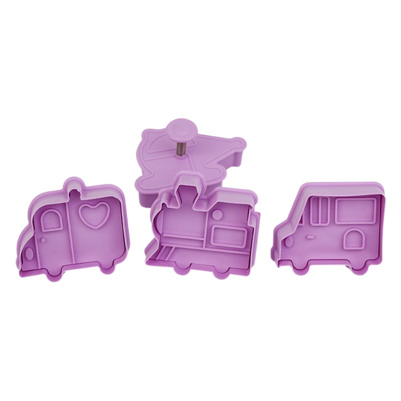 3D plástico prensa galleta molde coche ambulancia camión tren camión galleta molde