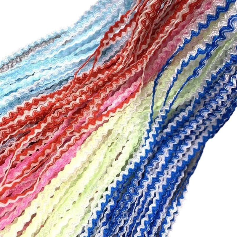 Spot bicolor en forma de S ondulado correas 5mm polipropileno ola de agua encaje étnico drama traje sombrero material hecho a mano