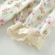 Retro French style cotton gauze girl sweet summer floral short-sleeved shorts pajamas with chest pad can be worn outside home wear