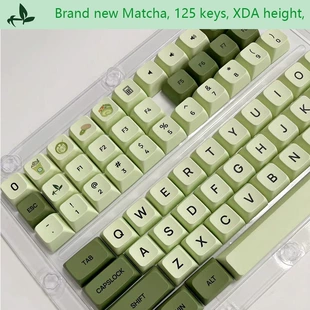 Капкейки XDA Matcha 125 клавиш сыр зеленый Grass зеленый сублимационная клавиатура маленький полный комплект упакованный материал PBT прямая продажа