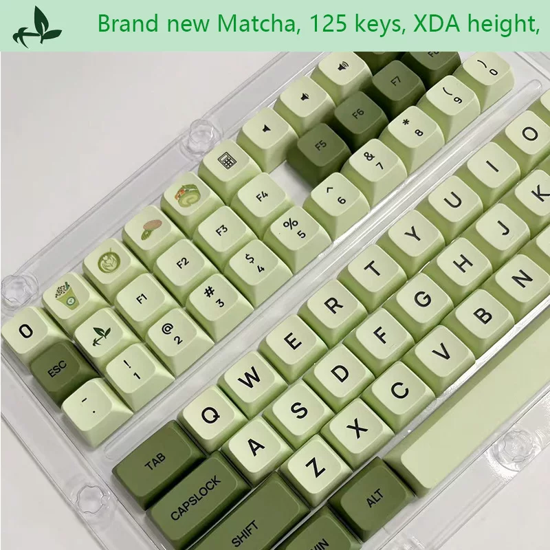 Капкейки XDA Matcha 125 клавиш сыр зеленый Grass зеленый сублимационная клавиатура маленький полный комплект упакованный материал PBT прямая продажа
