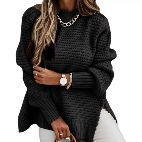 E-commerce Autumn/Winter Loose Casual Long-Sleeve Hooded Knitted Sweater for Women, Versatile