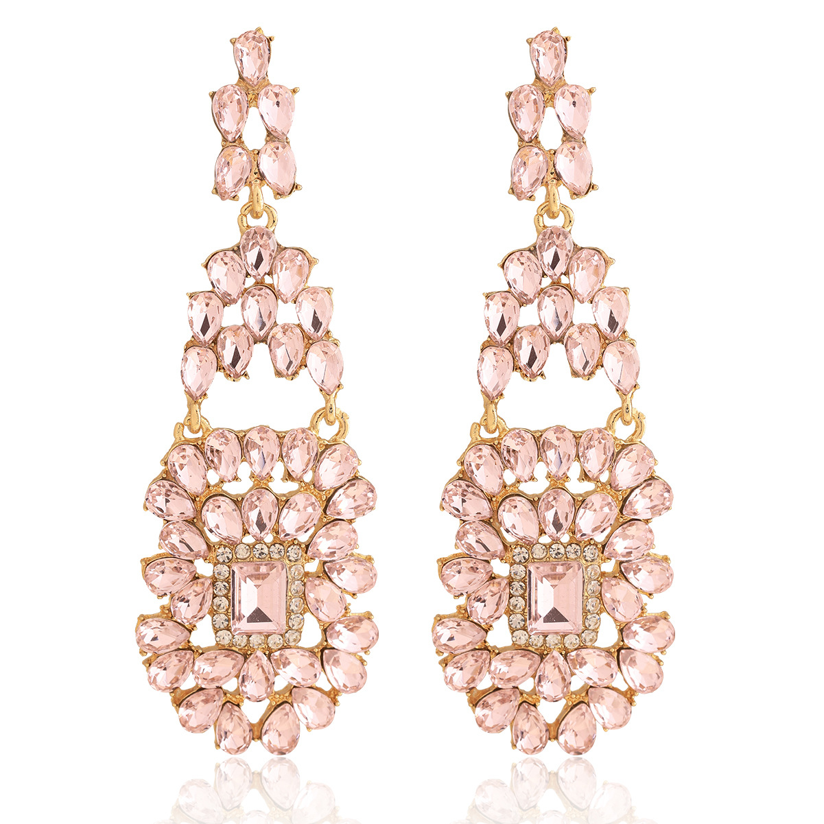 26g Weight Alloy Ear Needle Material Zircon Inlay Material Drop Earrings Classification 1 Pair Quantity Holiday, Daily Occasion Alloy Material Water Droplets Pattern Spring&Summer Season Women's Gender Inlay Design Vacation, Classic Style Style 1 Pair Vacation Classic Style Water Droplets Inlay Alloy Zircon Drop Earrings 2