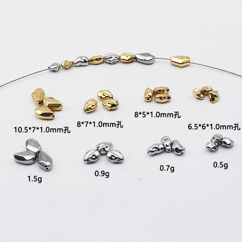 Stainless Steel Baroque Lava Texture Beads Gold Spacer Beads DIY Jewelry Accessories Powder Casting Handmade Beads Stainless Steel Baroque Lava Texture Beads Gold Spacer Beads DIY Jewelry Accessories Powder Casting Handmade Beads