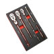 New socket ratchet wrench 1/2 big fly 3/8 medium fly 1/4 small fly fast wrench auto repair tool suit