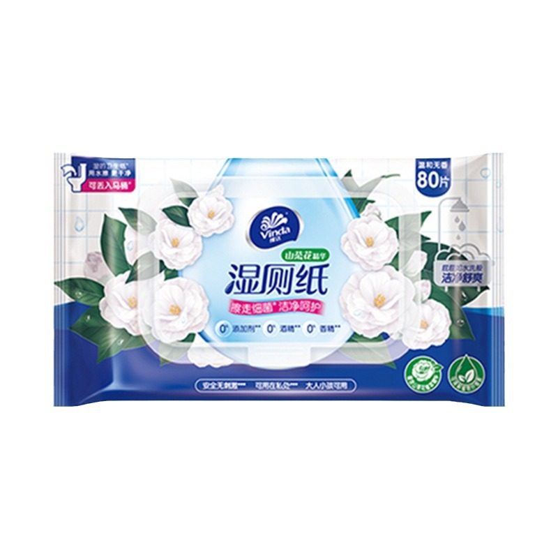 Vidal Camellia Wet Papel higiénico Paquete familiar 80 piezas Baño Higiene del hogar Limpiar las partes privadas Papel higiénico Papel higiénico