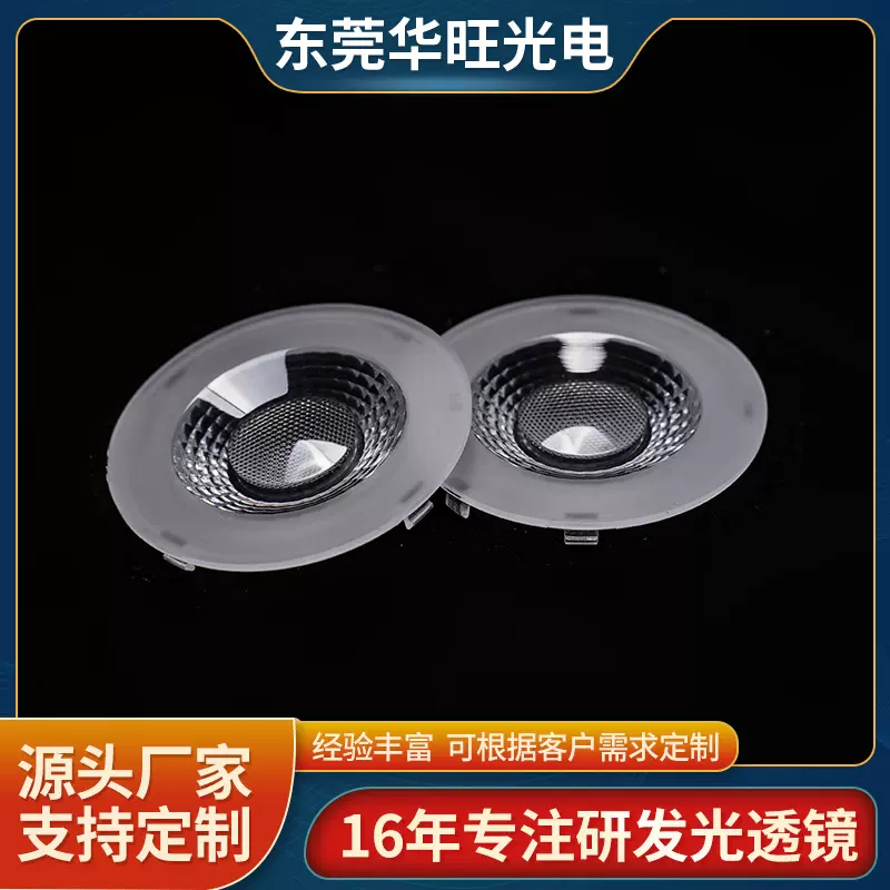 厂家加工LEDCOB透镜批发 大功率珠宝服装照明灯折射透镜HW-GU10-2