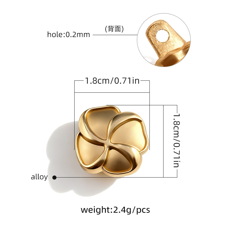 Nuevos botones de trajes de baño de playa transfronterizos metal dorado botones decorativos irregulares DIY accesorios de ropa maleta