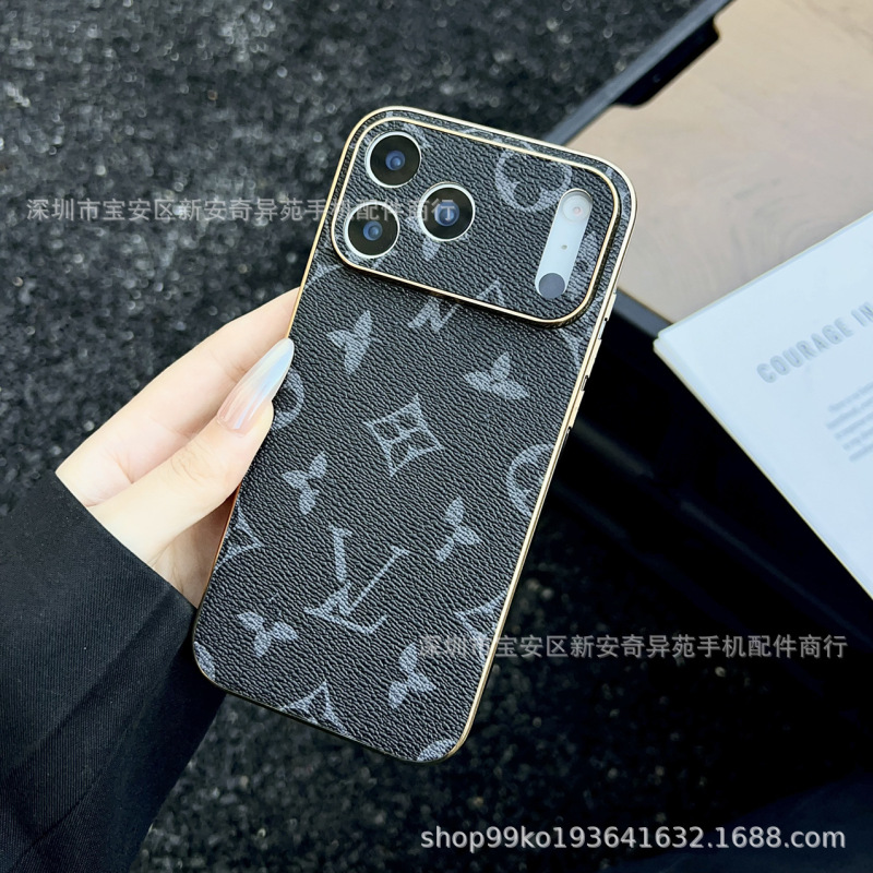 欧美潮牌电镀保护壳适用iPhone17ProMax全包精孔高级感苹果手机壳|undefined