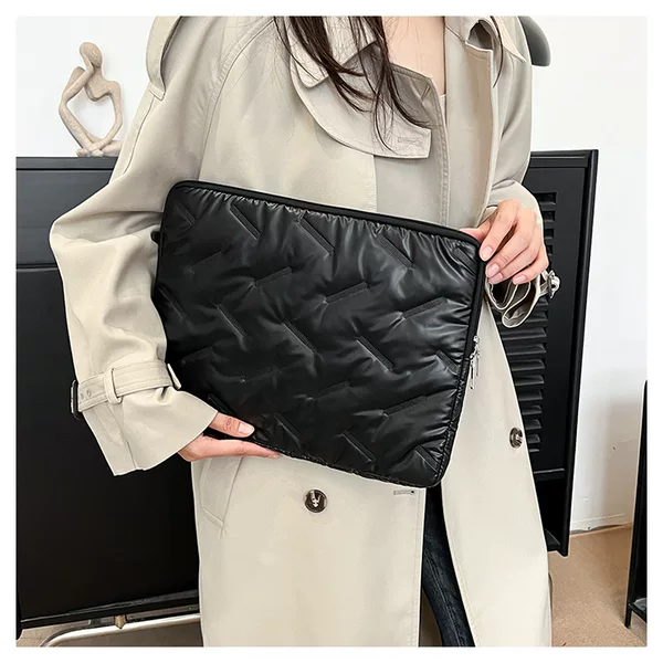 Wholesale Cross-Border Exclusive for Foreign Trade 2025 New Fashion Soft Surface Large Capacity Handheld Computer Bag Document Bag Envelope Bag