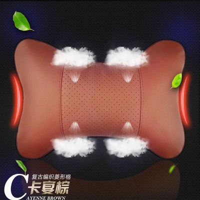 Car Neck Pillow, Car Headrest, Universal for All Seasons, Car Headrest, Pu Bone-Shaped Cushion Pillow