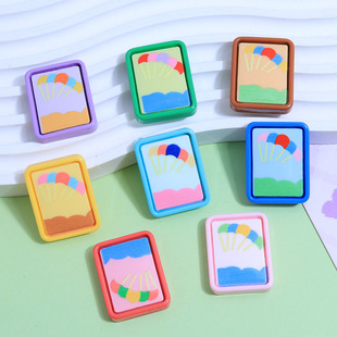 Colorful parachute drawing board children's fun DIY cream glue mobile phone case headdress hair clip accessories resin accessories wholesale