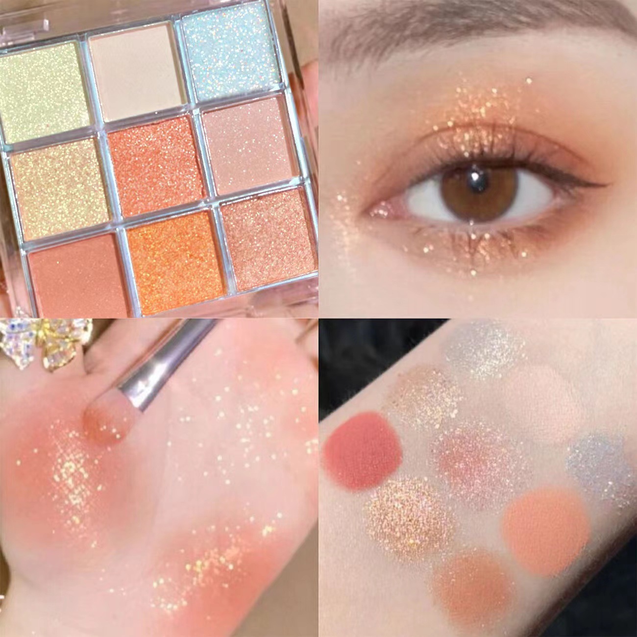 Ins ultra -fire transparent acrylic nine -color eye shadow plate…