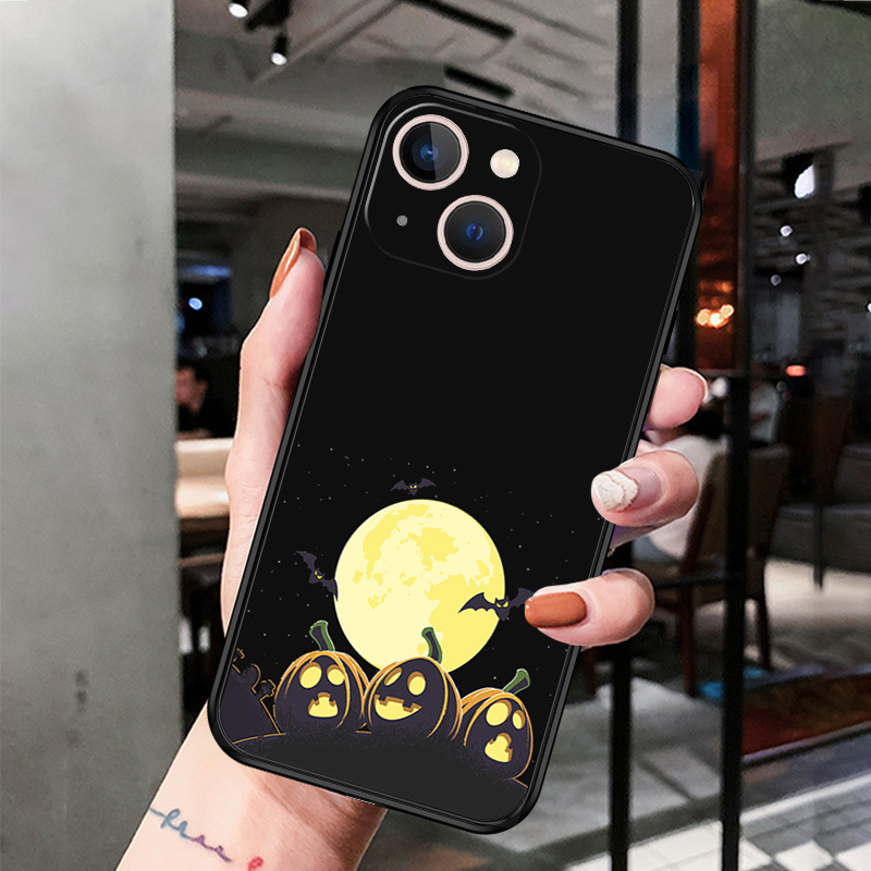 halloween soft camera case for apple iphone mini pumpkin