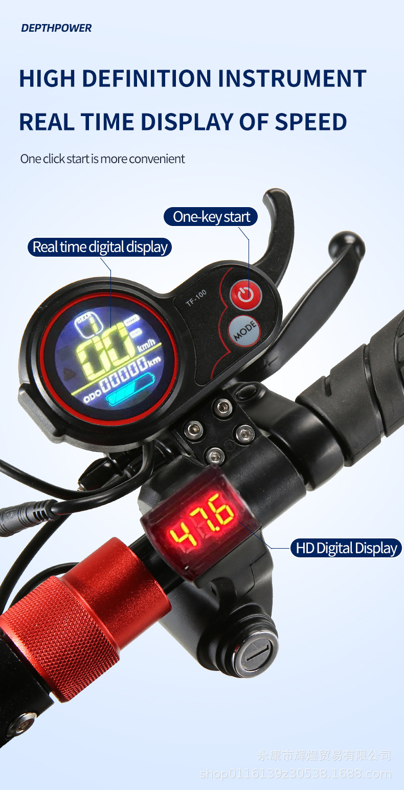 Cross-Border Exclusive Supply of Electric Scooters for Adults, Portable Folding Two-Wheeled Mobility Scooters, 10inch Models