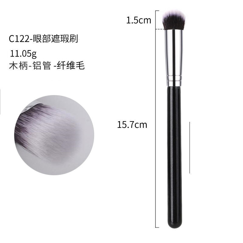 40 sets de cepillo de maquillaje negro y plateado cepillo de sombra de ojos de alta calidad cepillo de concelador cepillo de base cepillo de herramientas de maquillaje conjunto completo