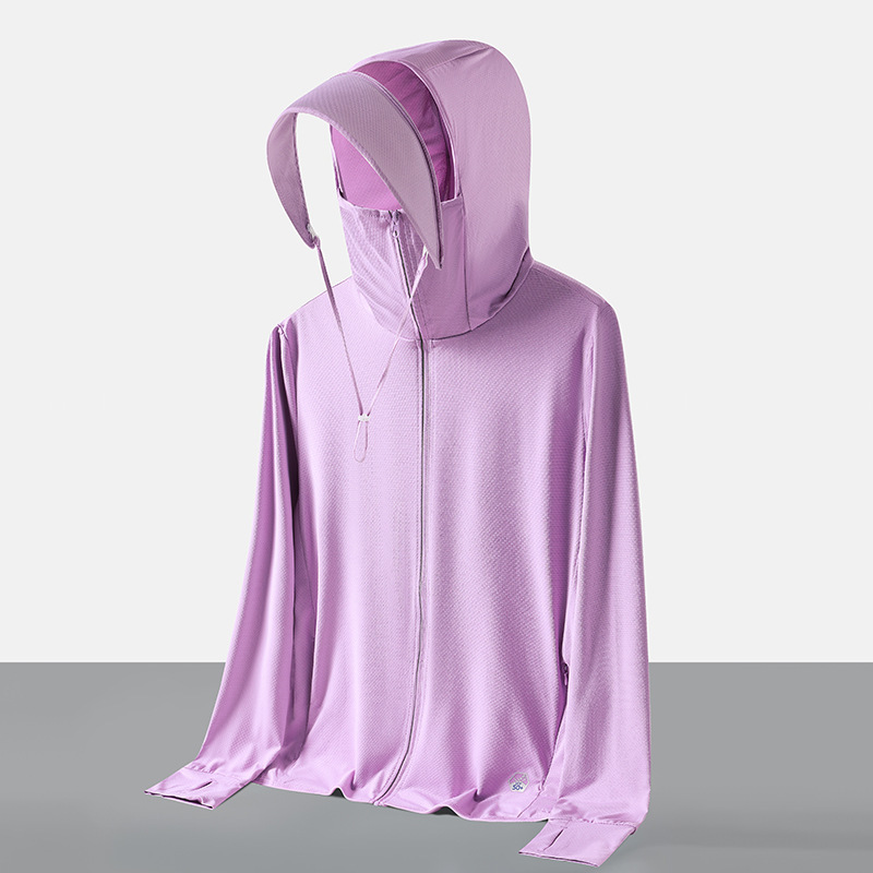 Gran sombrero de brida ropa de protección solar personalizada parejas de verano chaqueta de verano publicidad de ropa de piel impresa logotipo