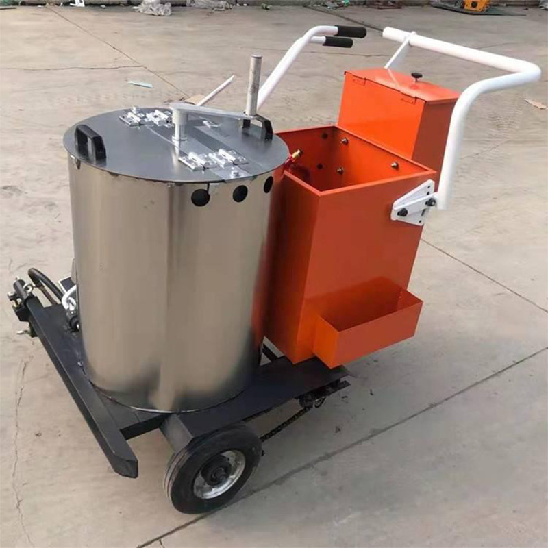 热熔划线一体机带温度 道路停车位划线车 手推式热熔划线机厂家