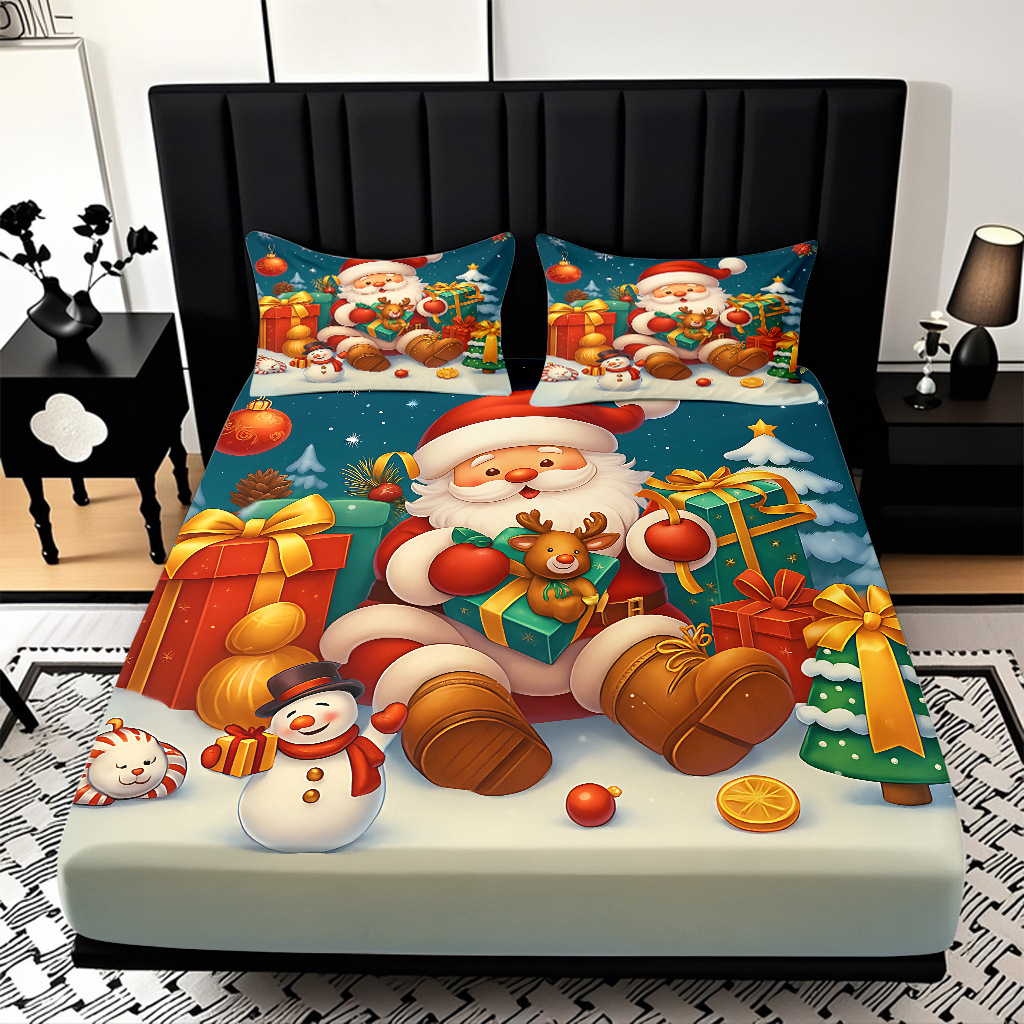 TEMU / JIT transfronterizo para Navidad flexible impresión digital 3D cama de cama de cama de cama de cama fabricantes de ropa de cama
