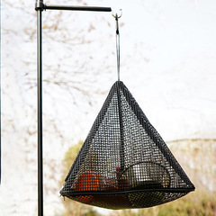 Portable Camping Hanging Mesh Basket with Triangular Sunshade and Foldable Storage Mesh Bag, Directly Supplied by Factory