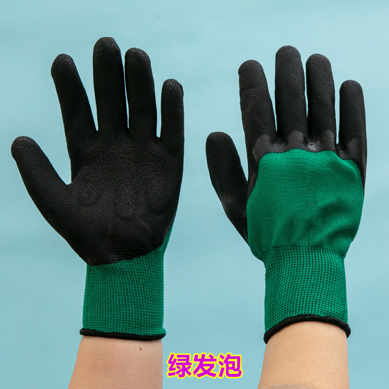 膠手套浸膠工業圖膠手套勞保加厚全掛手套廠家批發勞保丁晴手套