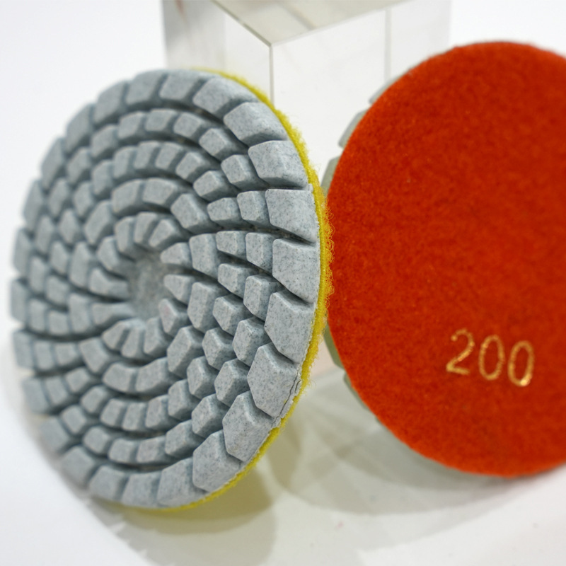 100MM水波纹4寸磨片水磨片水泥地坪抛光片地面抛光效果好质量优