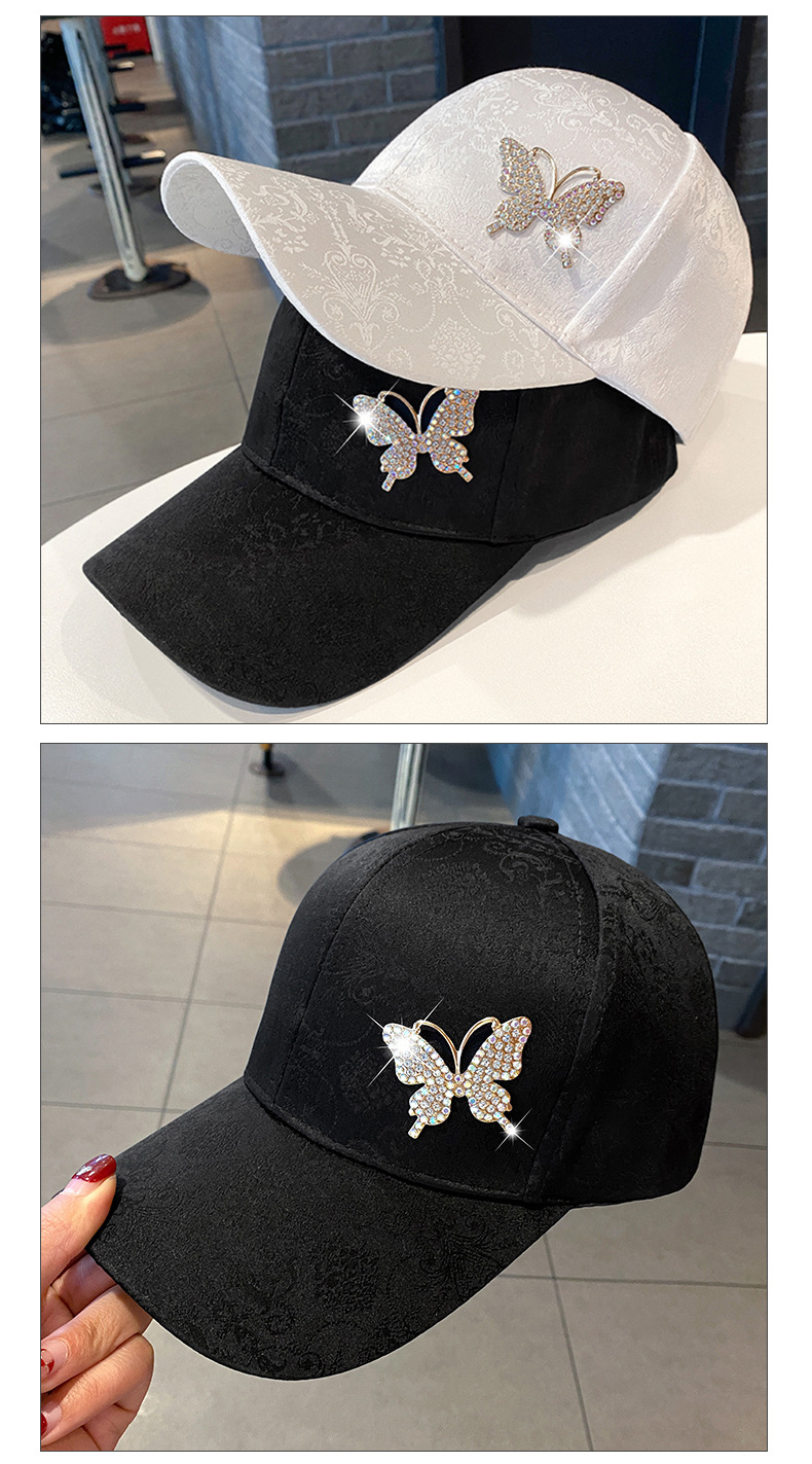 Bestickte bogen baseball kappe weibliche kleine frische gesicht kleine gewaschen kappe außen große krempe_voghion.com