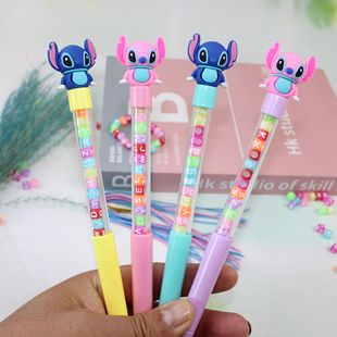 Creative Stitch fresh ins children's educational handmade beaded dice pen bracelet pen Internet celebrity gel pen
