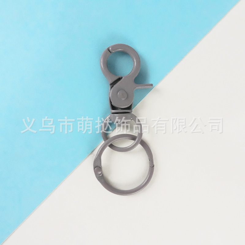 彩色金属手工烤漆钳扣钥匙扣卡圈钥匙圈diy玩具饰品首饰配件|undefined