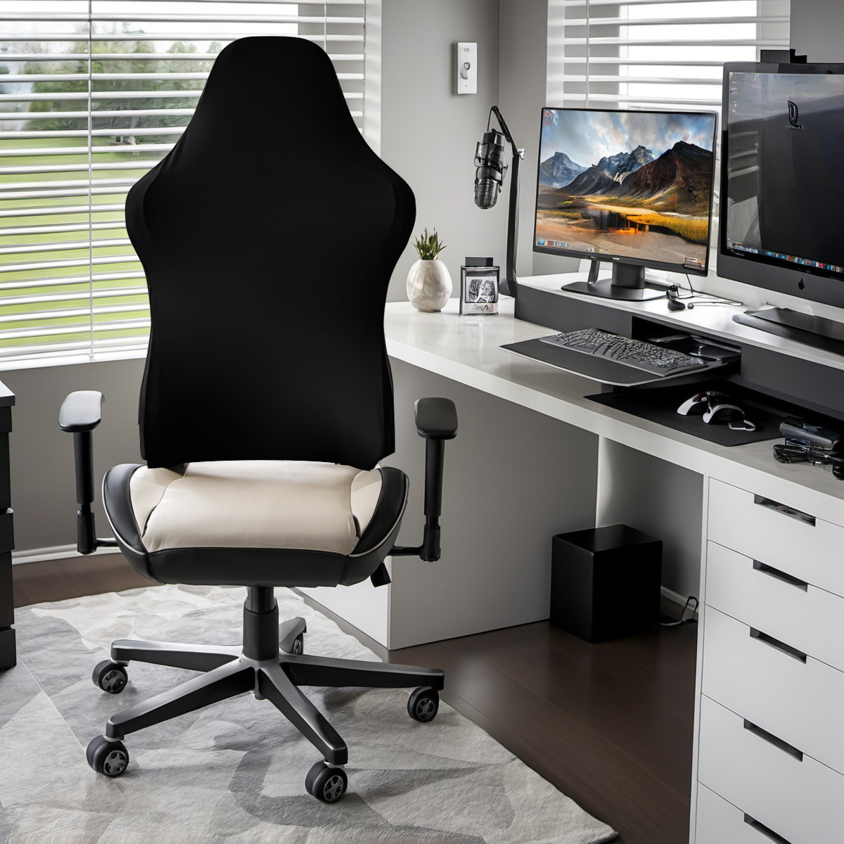 Funda de silla gamer de seda de leche elástica transfronteriza de Amazon MC, funda de silla gamer a prueba de polvo para cibercafés, fabricante mayorista