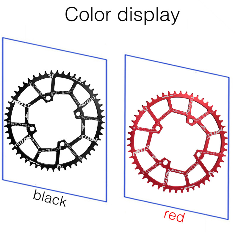 MOTUSV bicicleta de montaña positivo y negativo Placa de diente 104BCD velocidad única 40T42T44T46T48T50T52T Placa de diente