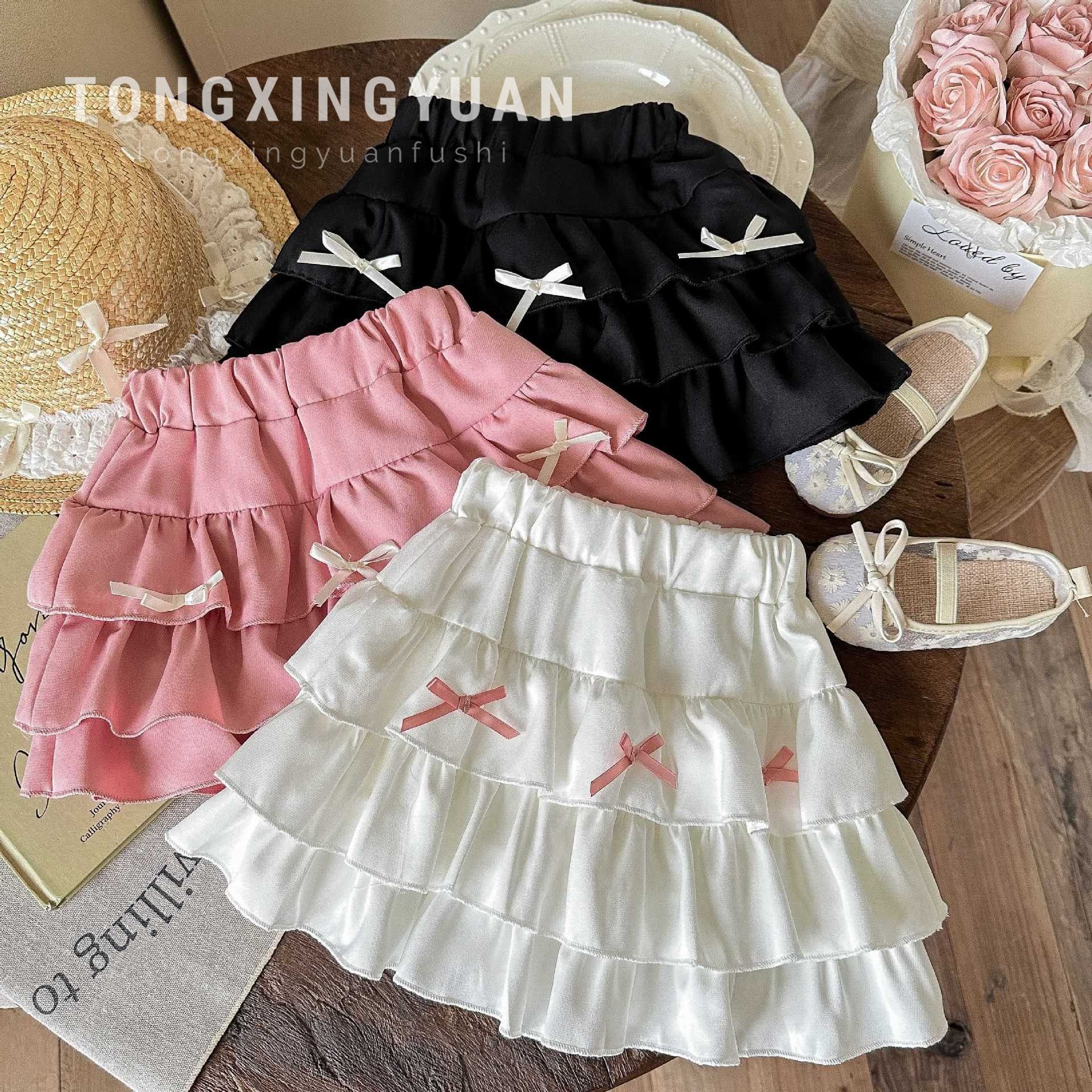 Estrella infantil, artefacto redondo de todo fósforo, falda de pastel para niñas, falda de todo fósforo de estilo occidental de verano, falda de media longitud de color sólido de verano, marea