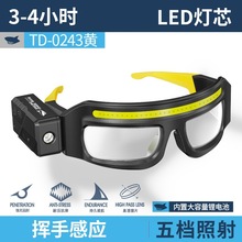跨境新款户外照明眼镜头灯工作灯骑行夜钓眼镜灯防风头戴灯
