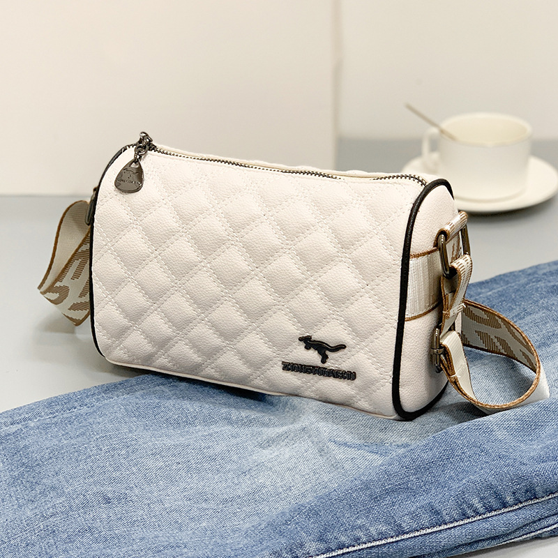 2024 nuevo bolso de tela de diamante de moda femenina simple de alta calidad mochila de cuero suave de moda mochila casual