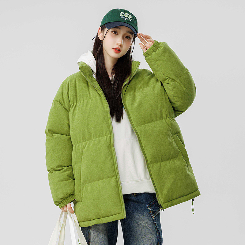 Más rápido 2023 Invierno de moda abrigo de algodón acolchado de los hombres engrosado cálido pana de los hombres jóvenes y de mediana edad abrigo de algodón acolchado de pana