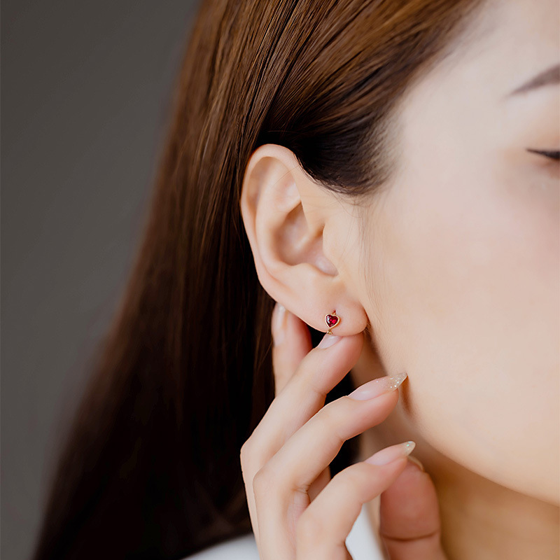 Heart Shape Pattern All Seasons Season 925 Sterling Silver Heart Shape Earrings 925 Sterling Silver Rings