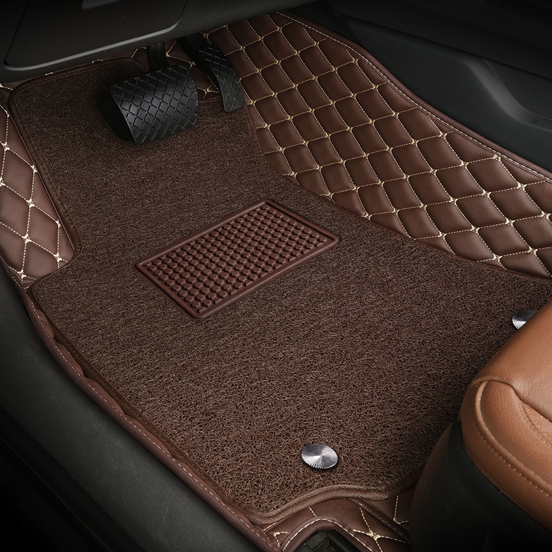 Dedicated Full Surround | Shili Changjia Universal Foot Pad - driver-side-double-layer-coffee-color-coffee-wire-loop