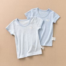 分销代发男孩儿童夏季打底短袖T恤半袖出口童装日系透气吸汗弹力