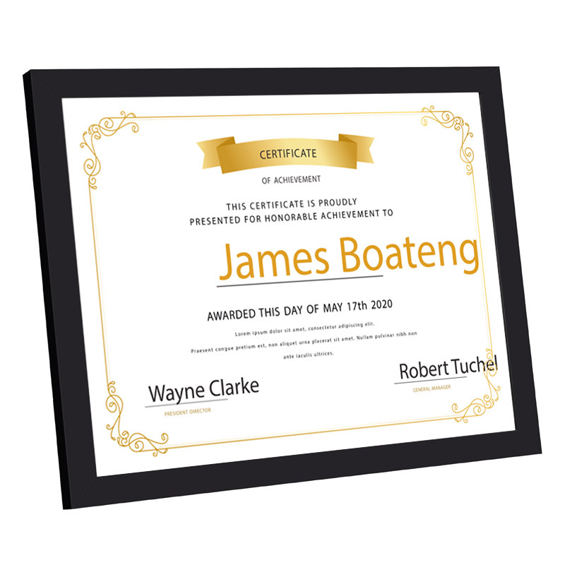 Amazon Certificate Photo Frame with Label, American Style 8.5X11X14 Wooden Wall-Mounted Picture Frame 6inch Honor Certificate Photo Frame