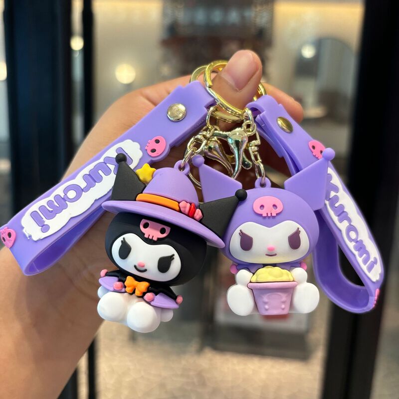 Sanrio Key Chain Kulomi Key Chain Pendant PVC Doll Car Bag Accessories Catch Baby Machine Small Gift