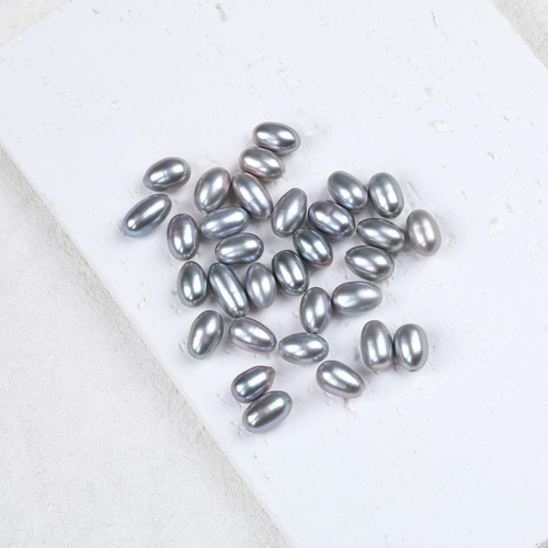 New gray freshwater pearl drop shape pearls, milky pearls with strong light and slight flaws, DIY loose beads, wholesale