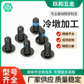 非标冷镦件不锈钢黑色非标大头扁平头十字螺丝冷镦加工十字槽螺钉