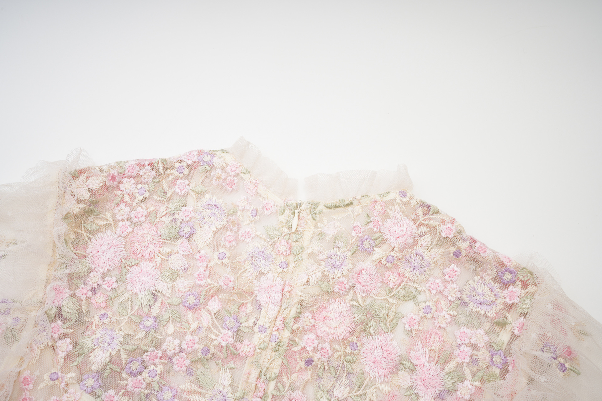 New Chinese-style Cheongsam Sweet And Elegant, Slimming, Floral Mesh Bridesmaid Dress, Party Dress_ecoleips.com