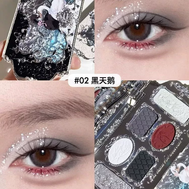 花知晓 Swan, matte universal eyeshadow palette, six colors