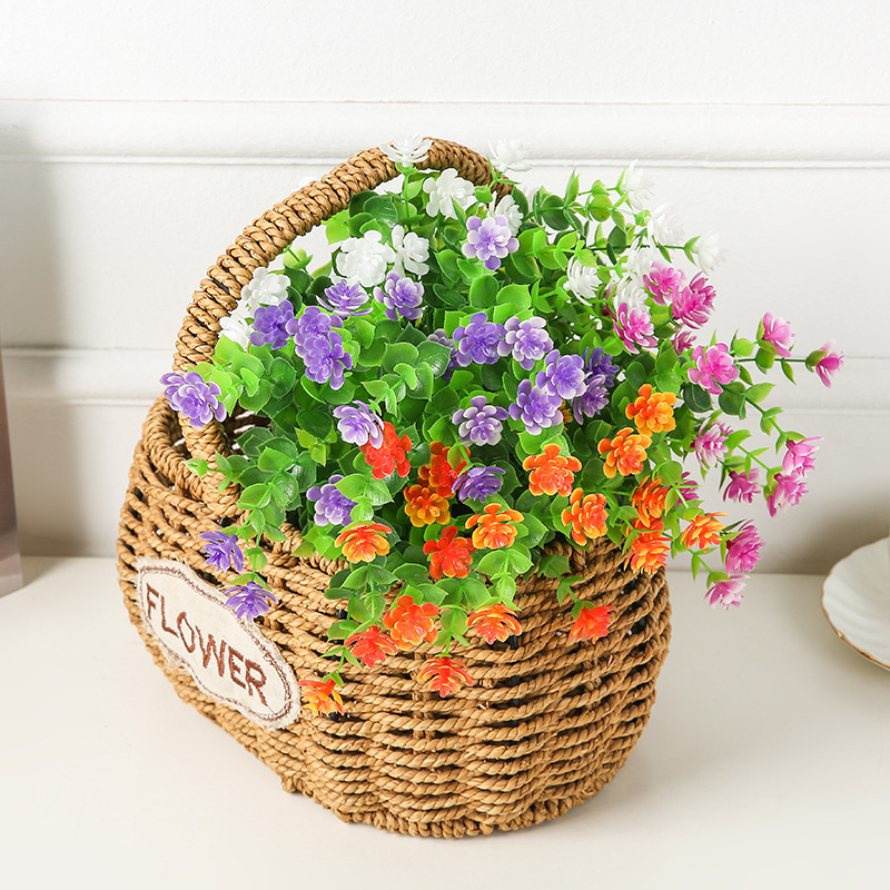 Flor de eucalipto artificial Luz de lujo avanzada sala de estar flor artificial decoración de la boda del Hotel Flor eterna flor falsa al por mayor